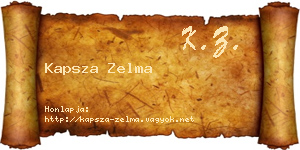 Kapsza Zelma névjegykártya